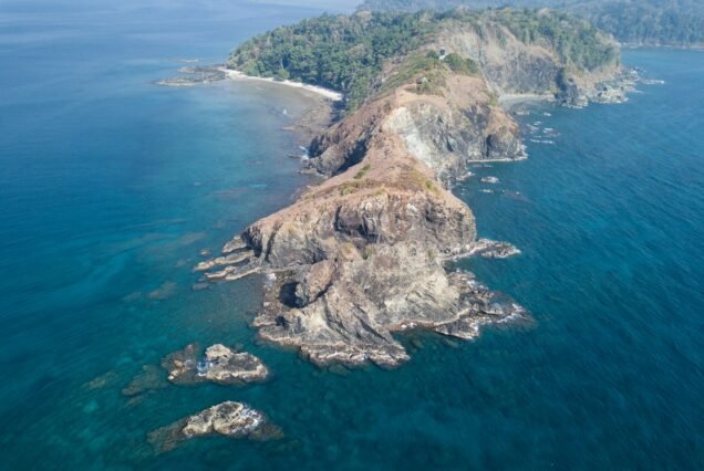 an island in the middle of the ocean