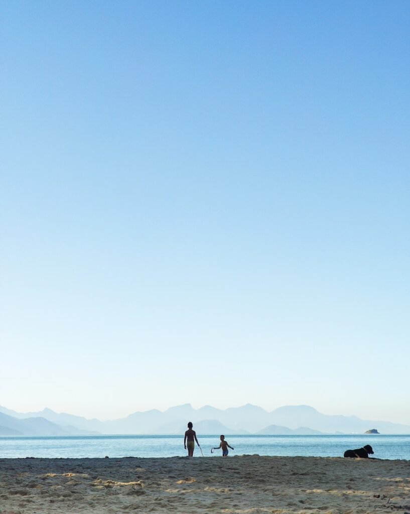 people on a beach